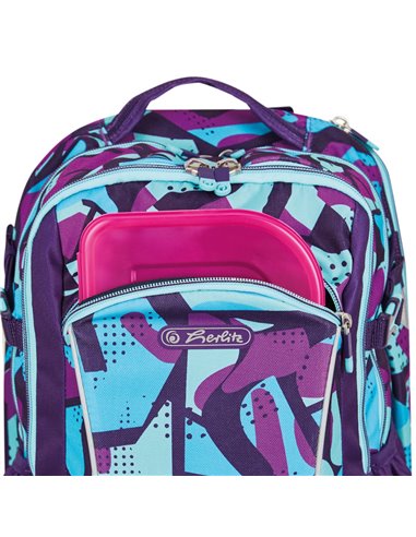 Ghiozdan scoala ergonomic Herlitz Ultimate, Motiv camopurple