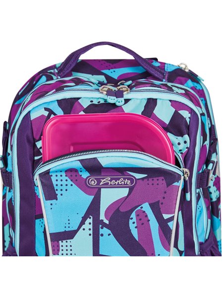 Ghiozdan scoala ergonomic Herlitz Ultimate, Motiv camopurple