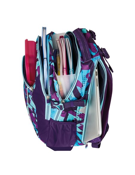 Ghiozdan scoala ergonomic Herlitz Ultimate, Motiv camopurple