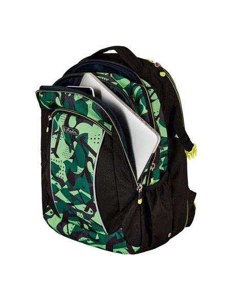 Ghiozdan scoala ergonomic Herlitz Ultimate, Motiv CamoGreen
