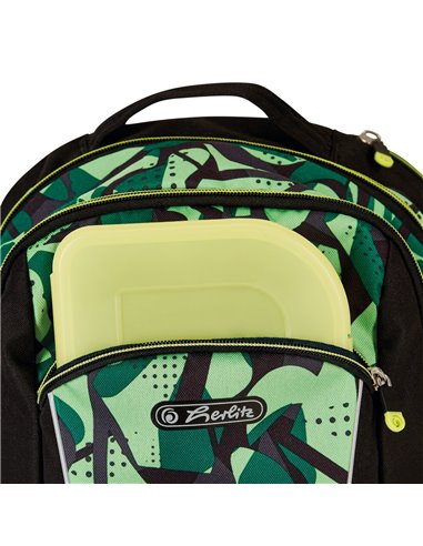 Ghiozdan scoala ergonomic Herlitz Ultimate, Motiv CamoGreen