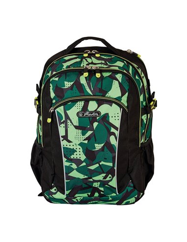 Ghiozdan scoala ergonomic Herlitz Ultimate, Motiv CamoGreen