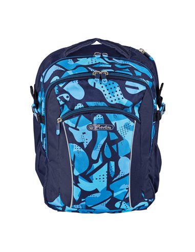 Ghiozdan scoala ergonomic Herlitz Ultimate, Motiv CamoBlue