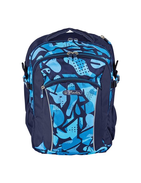 Ghiozdan scoala ergonomic Herlitz Ultimate, Motiv CamoBlue