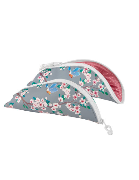 50021963,Penar tip etui cocoon, Herlitz, piele sintetica, Motiv ladylike birds