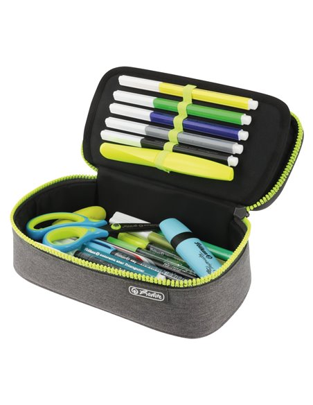 Penar etui Herlitz Beatbox ABC 50046485, Gri/Galben