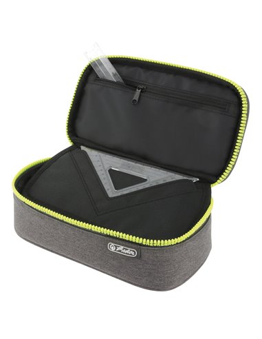 Penar etui Herlitz Beatbox ABC 50046485, Gri/Galben