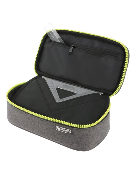Penar etui Herlitz Beatbox ABC 50046485, Gri/Galben