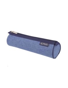 Penar etui rotund bicolor Herlitz, Albastru