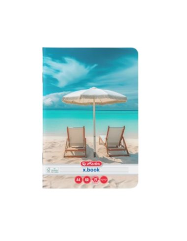 Cait dictando A4 Herlitz, 60 file, 70g/mp, colturi rotunjite, Motiv summer