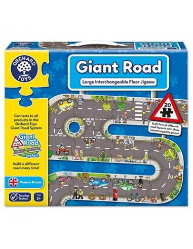 Puzzle gigant de podea traseu masini (20 piese) GIANT ROAD