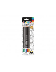 Set creioane grafit CARIOCA 2H, H, HB, B, 2B, Negru 2