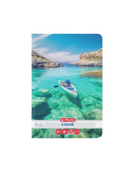 Cait matematica A4 Herlitz, 60 file, 70g/mp, colturi rotunjite, Motiv summer