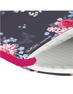 Caiet My.book flex A6 Herlitz, 40 file, dictando, Motiv Ladylike flowers 2