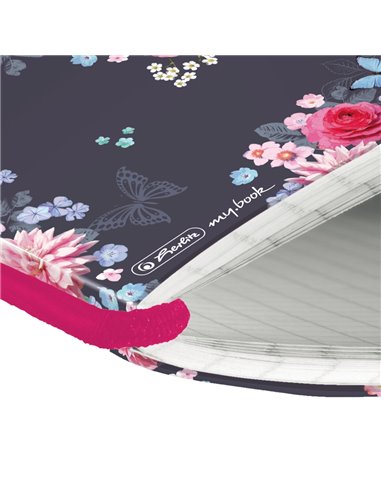 Caiet My.book flex A6 Herlitz, 40 file, dictando, Motiv Ladylike flowers