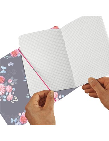 Caiet My.book flex A6 Herlitz, 40 file, dictando, Motiv Ladylike flowers