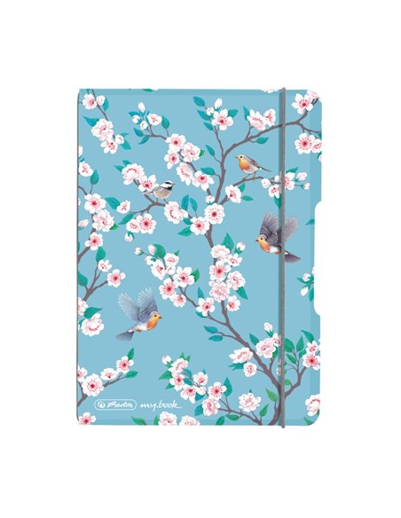 Caiet My.book flex A6 Herlitz, 40 file, dictando, Motiv Ladylike birds