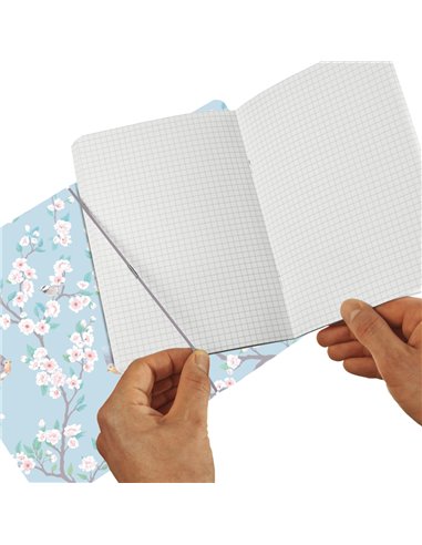 Caiet My.book flex A6 Herlitz, 40 file, dictando, Motiv Ladylike birds