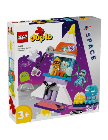LEGO-10422,Lego Duplo Aventura Cu Naveta Spatiala​ 3 In 1 10422