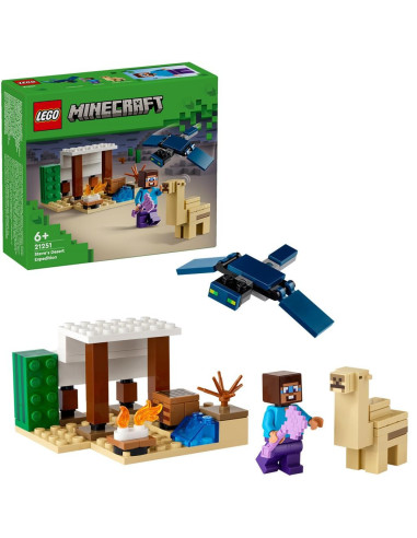 LEGO-21251,Lego Minecraft Expeditia In Desert A Lui Steve 21251