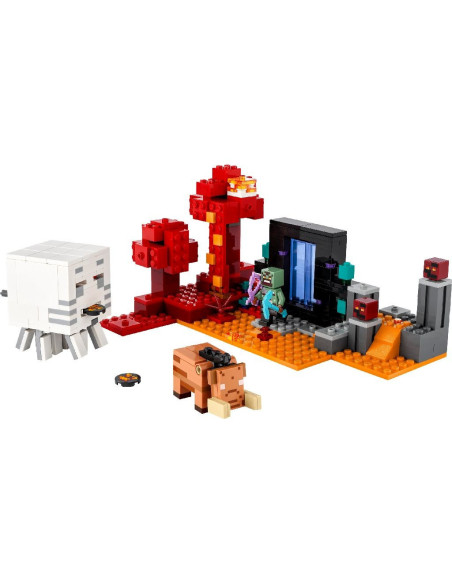 LEGO-21255,Lego Minecraft Ambuscada In Portalul Nether 21255
