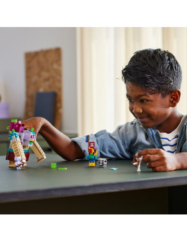 LEGO-21257,Lego Minecraft Confruntarea Devoratorului 21257