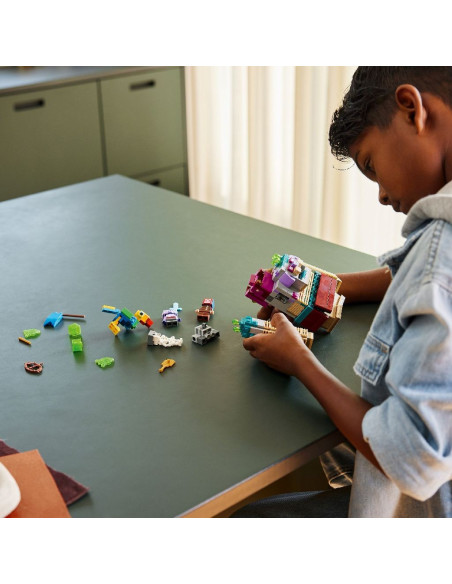 LEGO-21257,Lego Minecraft Confruntarea Devoratorului 21257