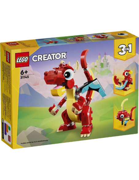 LEGO-31145,Lego Creator 3in1 Dragon Rosu 31145