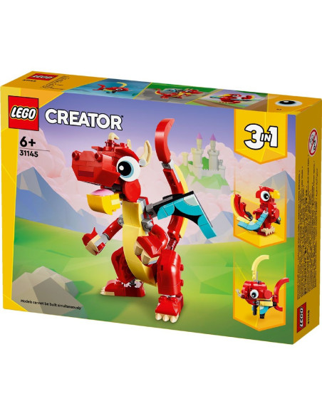 LEGO-31145,Lego Creator 3in1 Dragon Rosu 31145