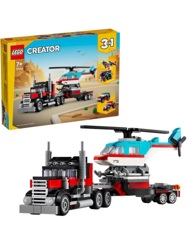 LEGO-31146,Lego Creator 3in1 Camioneta Platforma Cu Elicopter 31146