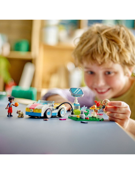 LEGO-42609,Lego Friends Masina Electrica Si Incarcator 42609