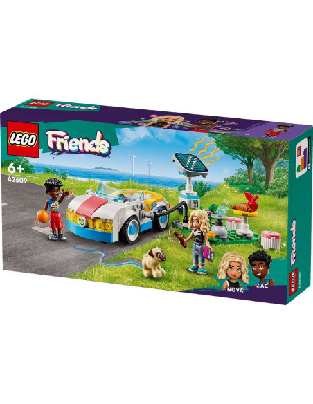 LEGO-42609,Lego Friends Masina Electrica Si Incarcator 42609