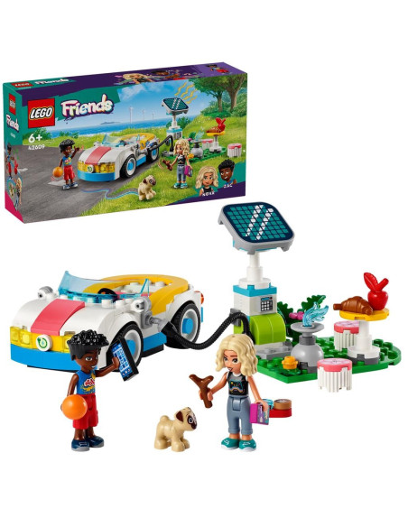 LEGO-42609,Lego Friends Masina Electrica Si Incarcator 42609