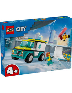 LEGO-60403,Lego City Ambulanta De Urgenta Si Practicant De Snow Boarding 60403