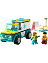 LEGO-60403,Lego City Ambulanta De Urgenta Si Practicant De Snow Boarding 60403