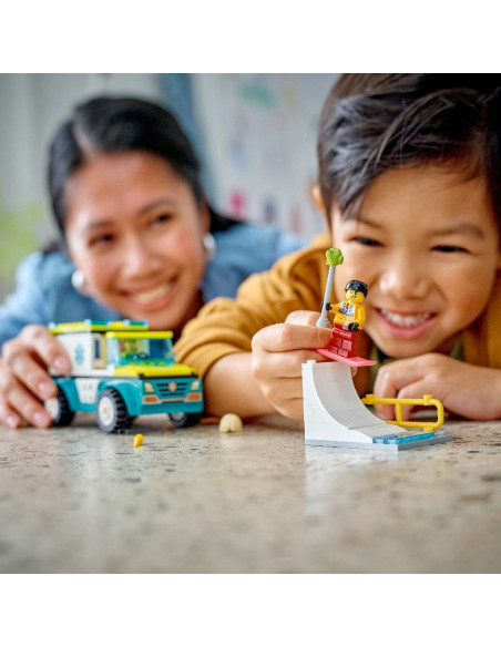 LEGO-60403,Lego City Ambulanta De Urgenta Si Practicant De Snow Boarding 60403