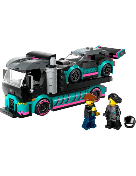 LEGO-60406,Lego City Masina De Curse Si Camion Transportator De Masini 60406