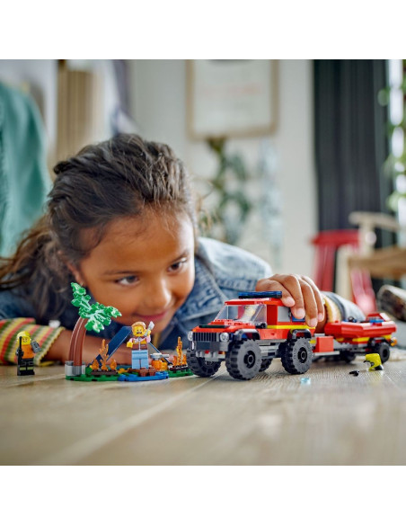 LEGO-60412,Lego City Camion 4x4 Si Barca De Pompieri 60412