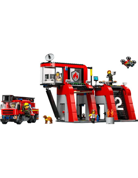 LEGO-60414,Lego City Statie Si Camion De Pompieri 60414