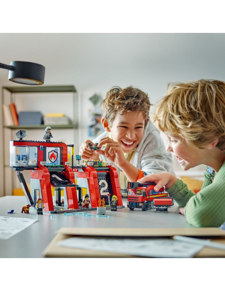 LEGO-60414,Lego City Statie Si Camion De Pompieri 60414
