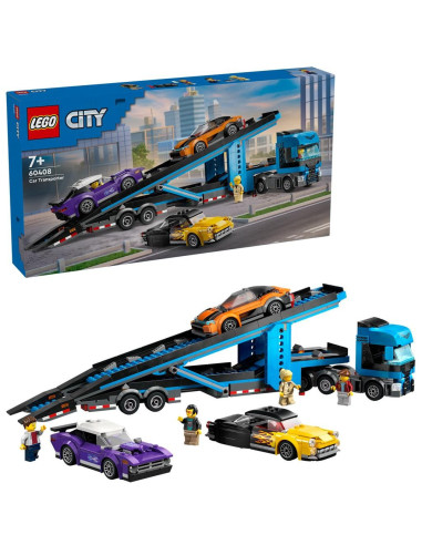 LEGO-60408,Lego City Camion Transportor De Masini Sport 60408