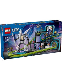 LEGO-60421,Lego City Parc Cu Roller-coaster Lumea Robotilor 60421