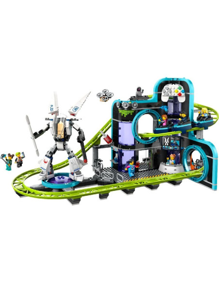 LEGO-60421,Lego City Parc Cu Roller-coaster Lumea Robotilor 60421