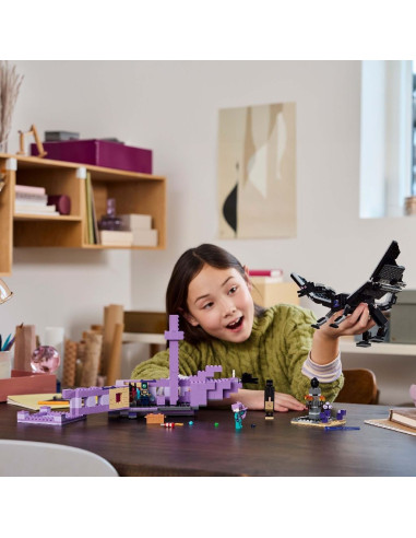 LEGO-21264,Lego Minecraft Dragon Ender Si Corabia Din End 21264