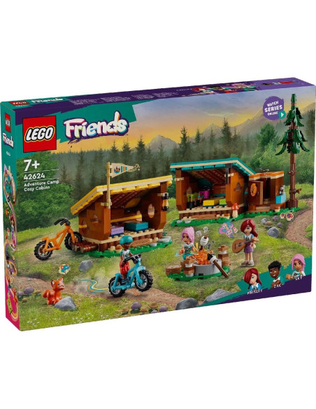 LEGO-42624,Lego Friends Cabane Confortabile In Tabara De Aventuri 42624 LEGO-42624,Lego Friends Cabane Confortabile In Tabara De Aventuri 42624