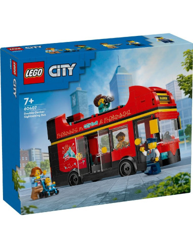 LEGO-60407,Lego City Autobuz Turistic Rosu Cu Etaj 60407