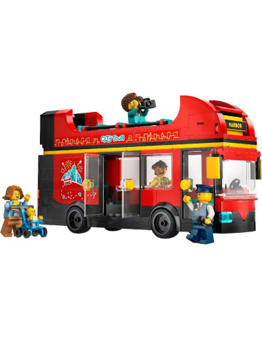 LEGO-60407,Lego City Autobuz Turistic Rosu Cu Etaj 60407