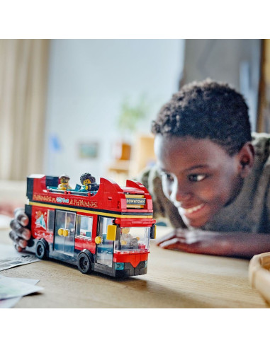 LEGO-60407,Lego City Autobuz Turistic Rosu Cu Etaj 60407