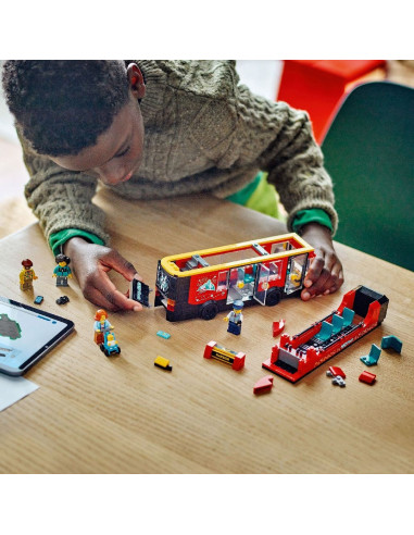 LEGO-60407,Lego City Autobuz Turistic Rosu Cu Etaj 60407