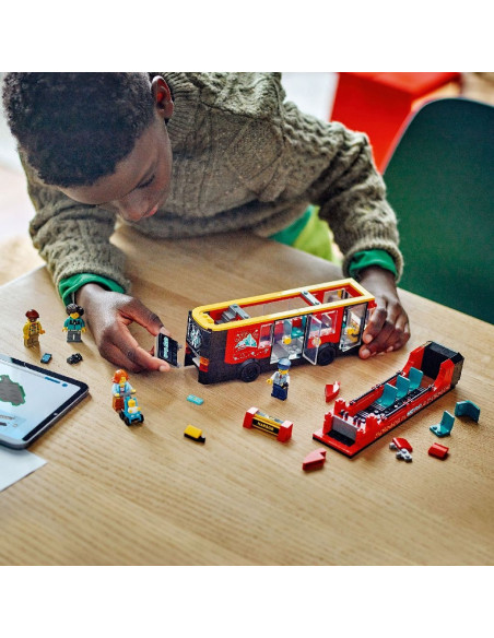 LEGO-60407,Lego City Autobuz Turistic Rosu Cu Etaj 60407